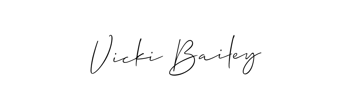 Vicki Bailey stylish signature style. Best Handwritten Sign (Allison_Script) for my name. Handwritten Signature Collection Ideas for my name Vicki Bailey. Vicki Bailey signature style 2 images and pictures png