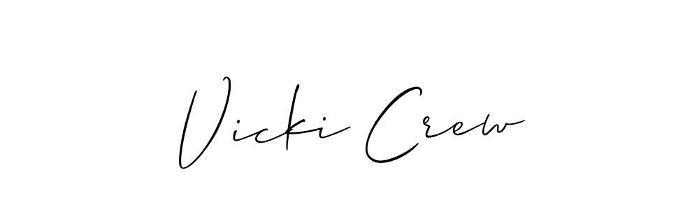 How to make Vicki Crew signature? Allison_Script is a professional autograph style. Create handwritten signature for Vicki Crew name. Vicki Crew signature style 2 images and pictures png