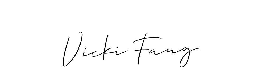 You can use this online signature creator to create a handwritten signature for the name Vicki Fang. This is the best online autograph maker. Vicki Fang signature style 2 images and pictures png