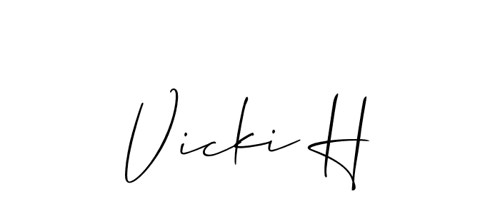 Best and Professional Signature Style for Vicki H. Allison_Script Best Signature Style Collection. Vicki H signature style 2 images and pictures png