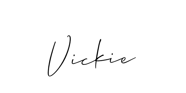 Also You can easily find your signature by using the search form. We will create Vickie name handwritten signature images for you free of cost using Allison_Script sign style. Vickie signature style 2 images and pictures png