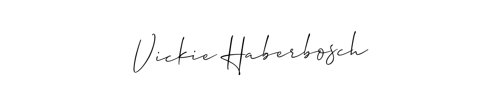 Vickie Haberbosch stylish signature style. Best Handwritten Sign (Allison_Script) for my name. Handwritten Signature Collection Ideas for my name Vickie Haberbosch. Vickie Haberbosch signature style 2 images and pictures png