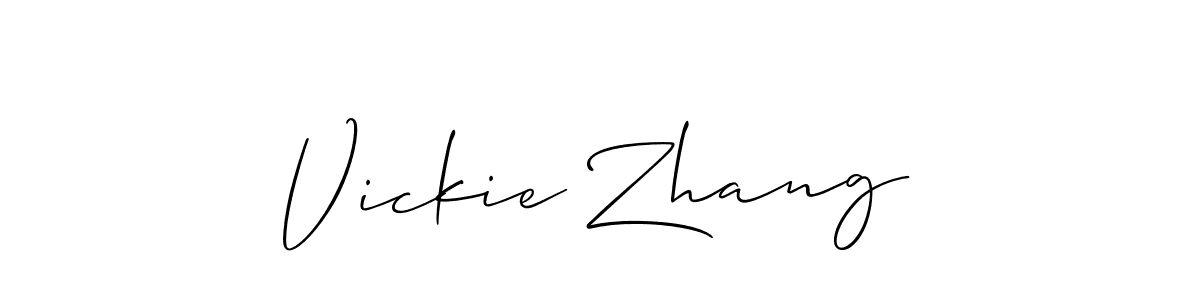 Also You can easily find your signature by using the search form. We will create Vickie Zhang name handwritten signature images for you free of cost using Allison_Script sign style. Vickie Zhang signature style 2 images and pictures png