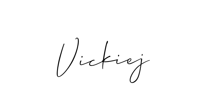 This is the best signature style for the Vickiej name. Also you like these signature font (Allison_Script). Mix name signature. Vickiej signature style 2 images and pictures png