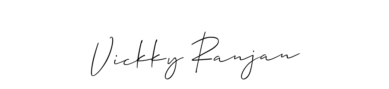 You should practise on your own different ways (Allison_Script) to write your name (Vickky Ranjan) in signature. don't let someone else do it for you. Vickky Ranjan signature style 2 images and pictures png