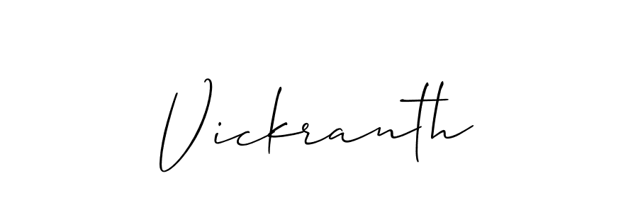 Make a short Vickranth signature style. Manage your documents anywhere anytime using Allison_Script. Create and add eSignatures, submit forms, share and send files easily. Vickranth signature style 2 images and pictures png