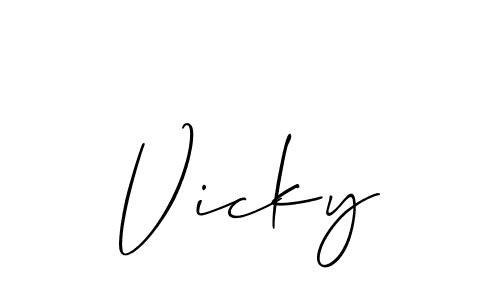 if you are searching for the best signature style for your name Vicky. so please give up your signature search. here we have designed multiple signature styles  using Allison_Script. Vicky signature style 2 images and pictures png