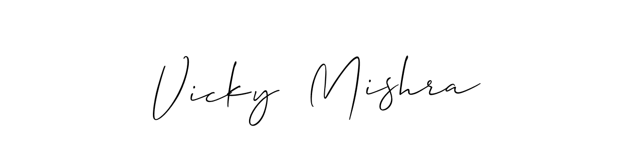 See photos of Vicky  Mishra official signature by Spectra . Check more albums & portfolios. Read reviews & check more about Allison_Script font. Vicky  Mishra signature style 2 images and pictures png