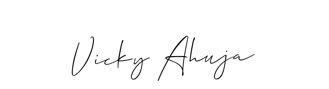 This is the best signature style for the Vicky Ahuja name. Also you like these signature font (Allison_Script). Mix name signature. Vicky Ahuja signature style 2 images and pictures png