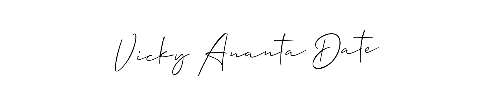Here are the top 10 professional signature styles for the name Vicky Ananta Date. These are the best autograph styles you can use for your name. Vicky Ananta Date signature style 2 images and pictures png