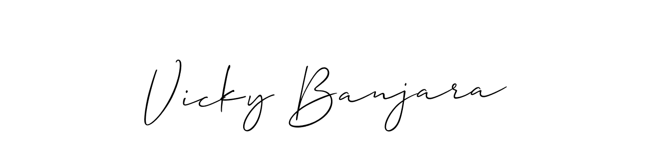 Make a beautiful signature design for name Vicky Banjara. Use this online signature maker to create a handwritten signature for free. Vicky Banjara signature style 2 images and pictures png