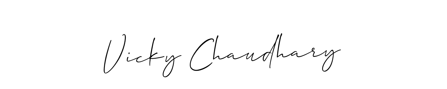 You should practise on your own different ways (Allison_Script) to write your name (Vicky Chaudhary) in signature. don't let someone else do it for you. Vicky Chaudhary signature style 2 images and pictures png