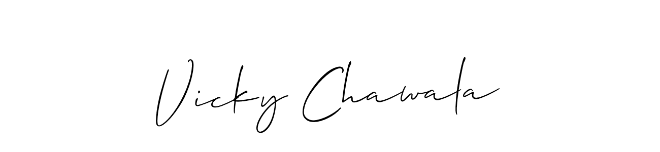 You should practise on your own different ways (Allison_Script) to write your name (Vicky Chawala) in signature. don't let someone else do it for you. Vicky Chawala signature style 2 images and pictures png