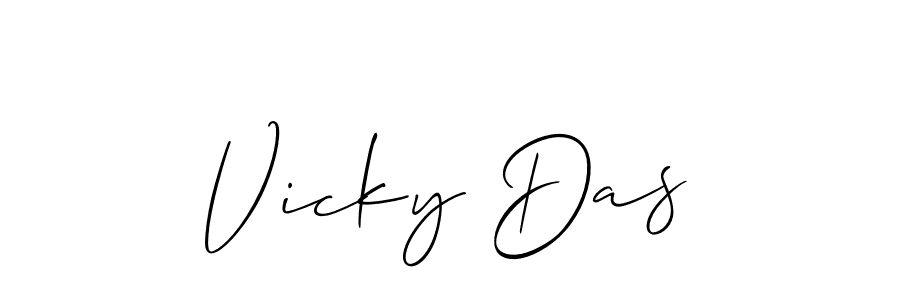 You should practise on your own different ways (Allison_Script) to write your name (Vicky Das) in signature. don't let someone else do it for you. Vicky Das signature style 2 images and pictures png
