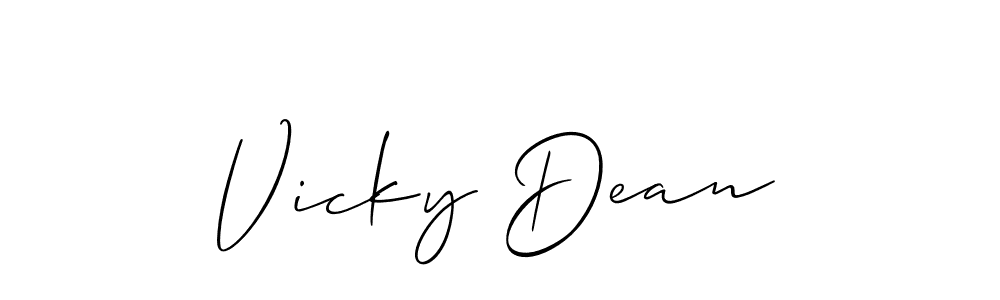 if you are searching for the best signature style for your name Vicky Dean. so please give up your signature search. here we have designed multiple signature styles  using Allison_Script. Vicky Dean signature style 2 images and pictures png