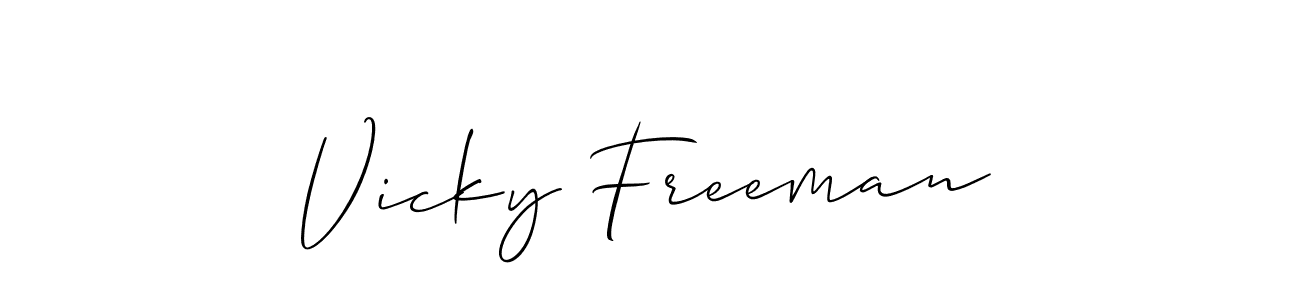 See photos of Vicky Freeman official signature by Spectra . Check more albums & portfolios. Read reviews & check more about Allison_Script font. Vicky Freeman signature style 2 images and pictures png