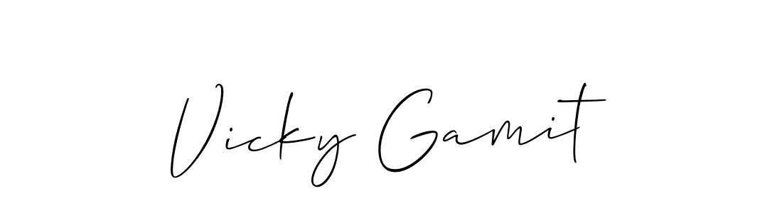 Make a beautiful signature design for name Vicky Gamit. Use this online signature maker to create a handwritten signature for free. Vicky Gamit signature style 2 images and pictures png