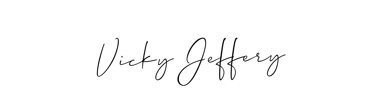 Check out images of Autograph of Vicky Jeffery name. Actor Vicky Jeffery Signature Style. Allison_Script is a professional sign style online. Vicky Jeffery signature style 2 images and pictures png