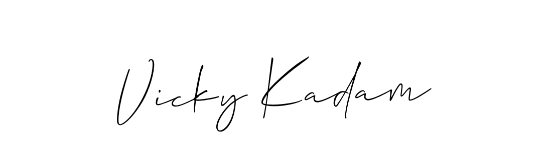 Make a beautiful signature design for name Vicky Kadam. Use this online signature maker to create a handwritten signature for free. Vicky Kadam signature style 2 images and pictures png