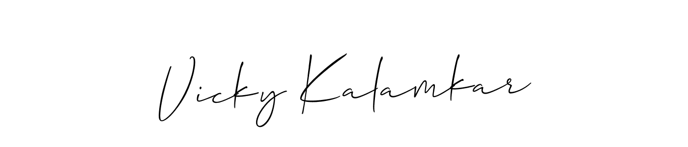 Check out images of Autograph of Vicky Kalamkar name. Actor Vicky Kalamkar Signature Style. Allison_Script is a professional sign style online. Vicky Kalamkar signature style 2 images and pictures png