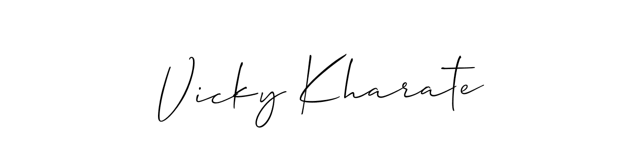 Best and Professional Signature Style for Vicky Kharate. Allison_Script Best Signature Style Collection. Vicky Kharate signature style 2 images and pictures png
