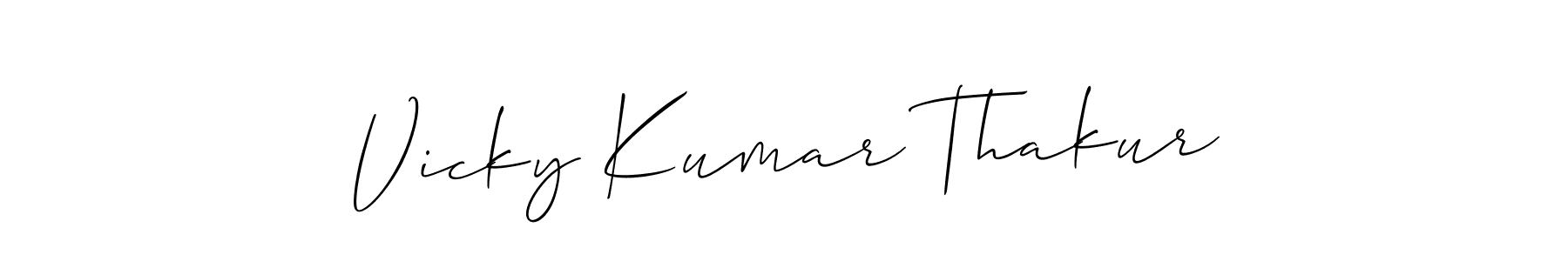 Make a beautiful signature design for name Vicky Kumar Thakur. With this signature (Allison_Script) style, you can create a handwritten signature for free. Vicky Kumar Thakur signature style 2 images and pictures png