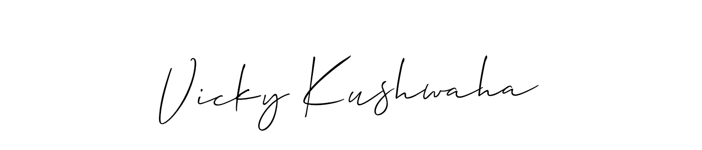 See photos of Vicky Kushwaha official signature by Spectra . Check more albums & portfolios. Read reviews & check more about Allison_Script font. Vicky Kushwaha signature style 2 images and pictures png