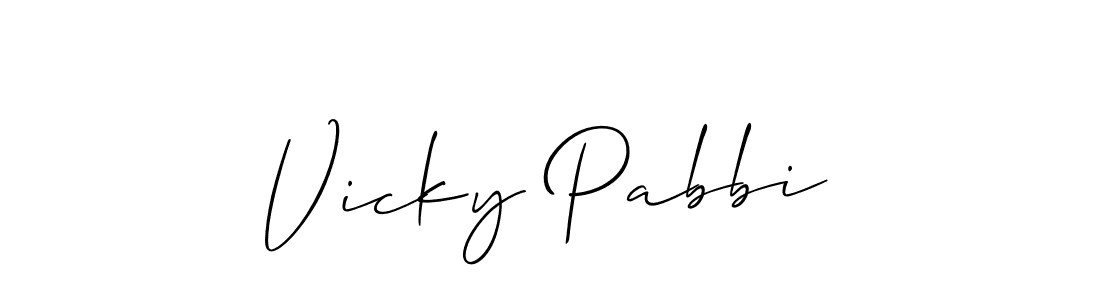 Make a short Vicky Pabbi signature style. Manage your documents anywhere anytime using Allison_Script. Create and add eSignatures, submit forms, share and send files easily. Vicky Pabbi signature style 2 images and pictures png