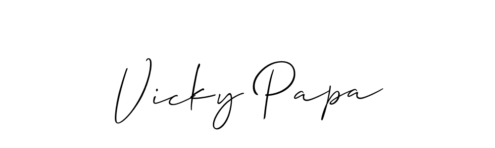 Also You can easily find your signature by using the search form. We will create Vicky Papa name handwritten signature images for you free of cost using Allison_Script sign style. Vicky Papa signature style 2 images and pictures png