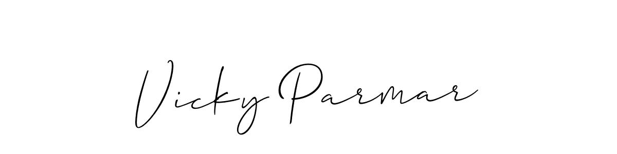 Also You can easily find your signature by using the search form. We will create Vicky Parmar name handwritten signature images for you free of cost using Allison_Script sign style. Vicky Parmar signature style 2 images and pictures png