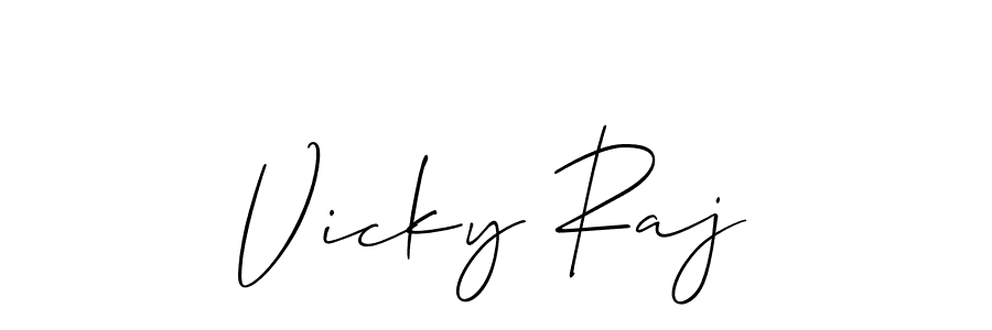 Use a signature maker to create a handwritten signature online. With this signature software, you can design (Allison_Script) your own signature for name Vicky Raj. Vicky Raj signature style 2 images and pictures png