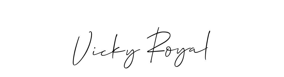Make a beautiful signature design for name Vicky Royal. Use this online signature maker to create a handwritten signature for free. Vicky Royal signature style 2 images and pictures png
