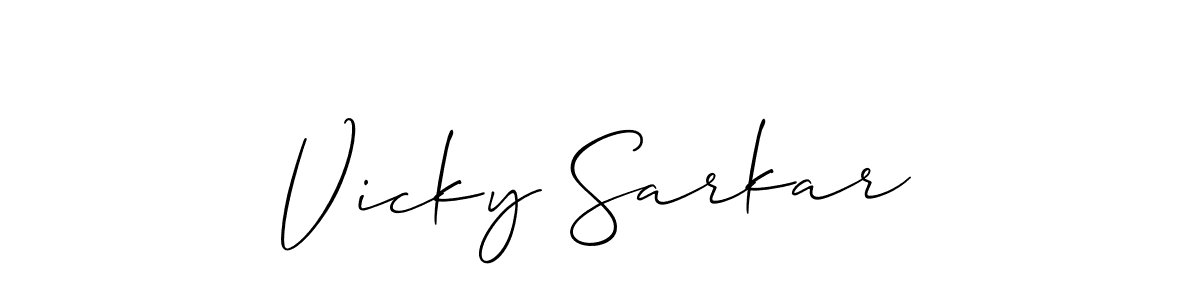 It looks lik you need a new signature style for name Vicky Sarkar. Design unique handwritten (Allison_Script) signature with our free signature maker in just a few clicks. Vicky Sarkar signature style 2 images and pictures png