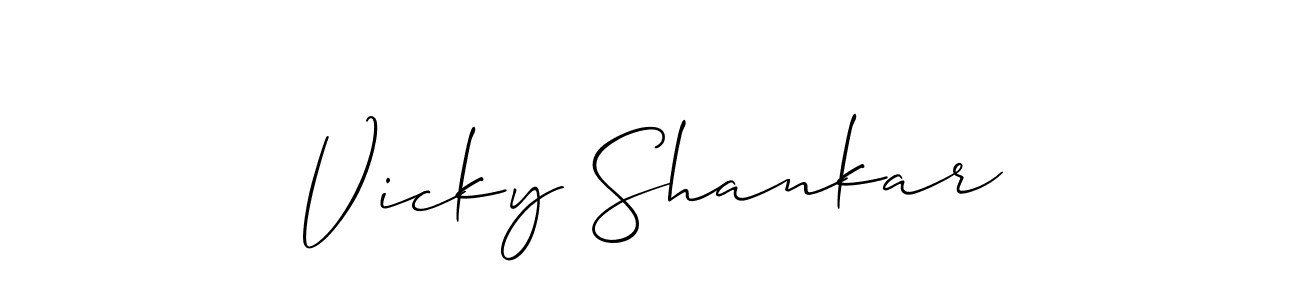 Similarly Allison_Script is the best handwritten signature design. Signature creator online .You can use it as an online autograph creator for name Vicky Shankar. Vicky Shankar signature style 2 images and pictures png
