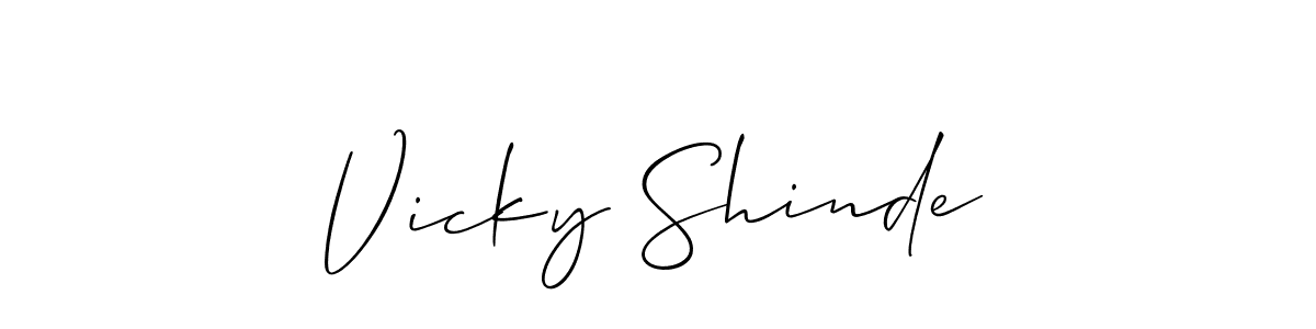 Make a short Vicky Shinde signature style. Manage your documents anywhere anytime using Allison_Script. Create and add eSignatures, submit forms, share and send files easily. Vicky Shinde signature style 2 images and pictures png