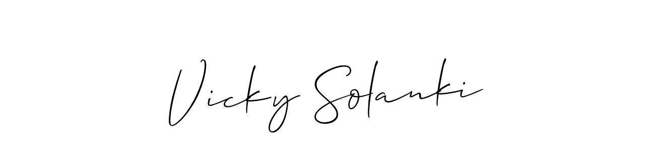 Similarly Allison_Script is the best handwritten signature design. Signature creator online .You can use it as an online autograph creator for name Vicky Solanki. Vicky Solanki signature style 2 images and pictures png