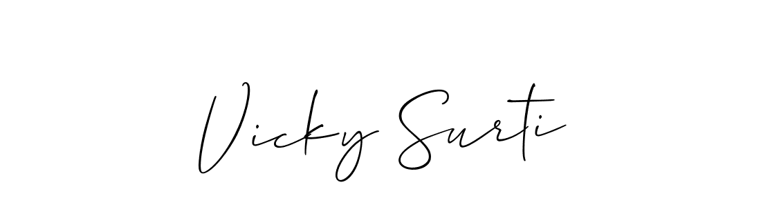 Similarly Allison_Script is the best handwritten signature design. Signature creator online .You can use it as an online autograph creator for name Vicky Surti. Vicky Surti signature style 2 images and pictures png