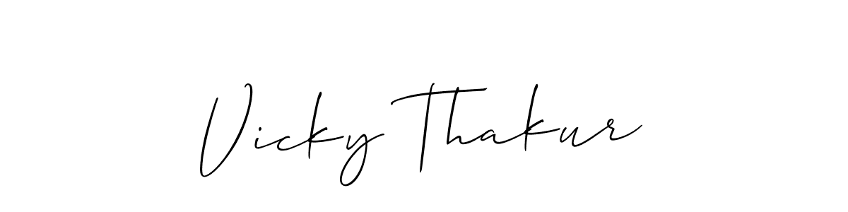 It looks lik you need a new signature style for name Vicky Thakur. Design unique handwritten (Allison_Script) signature with our free signature maker in just a few clicks. Vicky Thakur signature style 2 images and pictures png