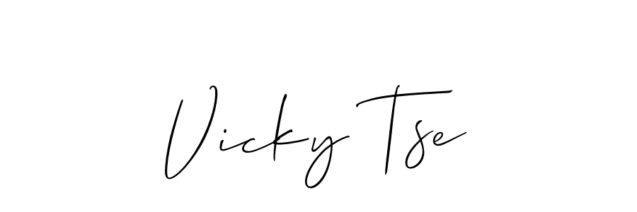 Similarly Allison_Script is the best handwritten signature design. Signature creator online .You can use it as an online autograph creator for name Vicky Tse. Vicky Tse signature style 2 images and pictures png