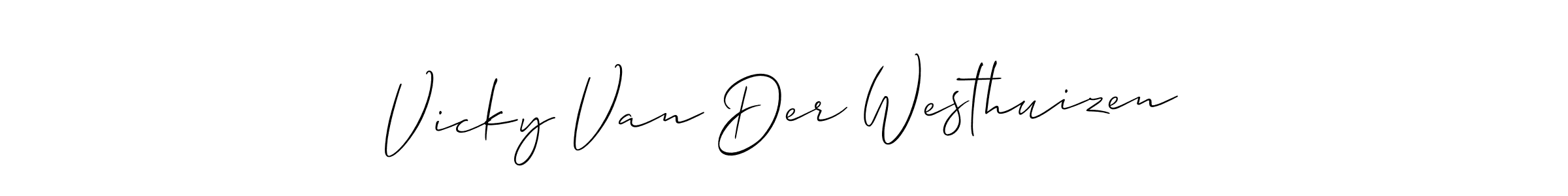 Use a signature maker to create a handwritten signature online. With this signature software, you can design (Allison_Script) your own signature for name Vicky Van Der Westhuizen. Vicky Van Der Westhuizen signature style 2 images and pictures png