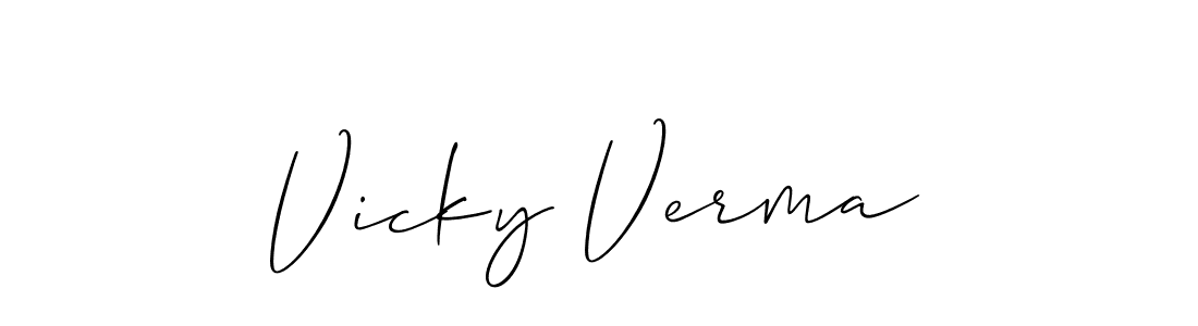 Vicky Verma stylish signature style. Best Handwritten Sign (Allison_Script) for my name. Handwritten Signature Collection Ideas for my name Vicky Verma. Vicky Verma signature style 2 images and pictures png