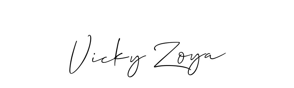 It looks lik you need a new signature style for name Vicky Zoya. Design unique handwritten (Allison_Script) signature with our free signature maker in just a few clicks. Vicky Zoya signature style 2 images and pictures png