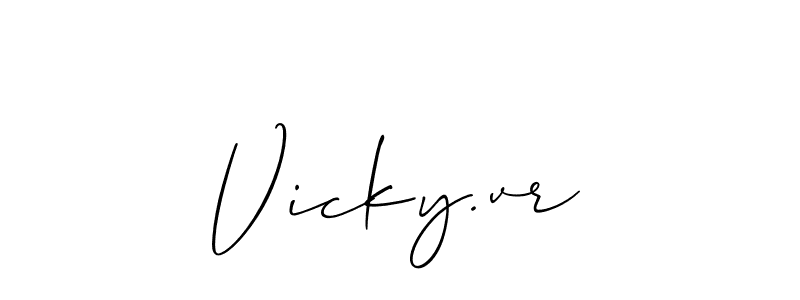 Create a beautiful signature design for name Vicky.vr. With this signature (Allison_Script) fonts, you can make a handwritten signature for free. Vicky.vr signature style 2 images and pictures png