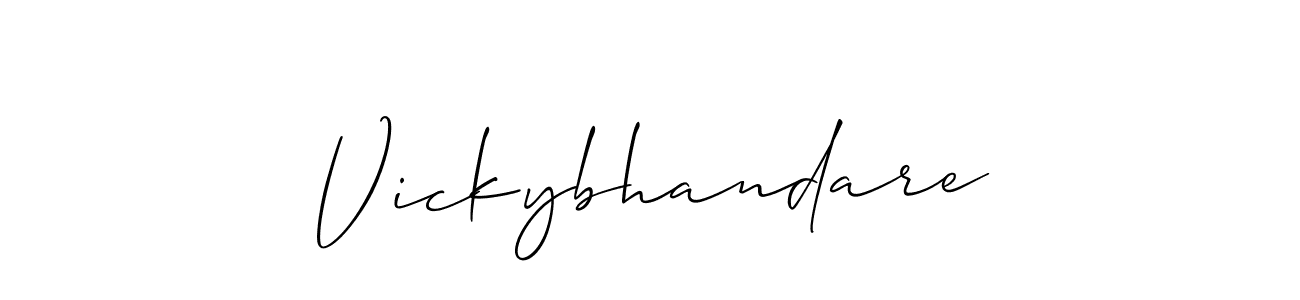Here are the top 10 professional signature styles for the name Vickybhandare. These are the best autograph styles you can use for your name. Vickybhandare signature style 2 images and pictures png