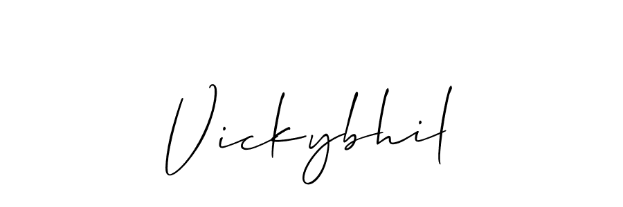 Once you've used our free online signature maker to create your best signature Allison_Script style, it's time to enjoy all of the benefits that Vickybhil name signing documents. Vickybhil signature style 2 images and pictures png