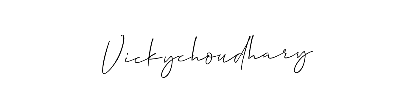 if you are searching for the best signature style for your name Vickychoudhary. so please give up your signature search. here we have designed multiple signature styles  using Allison_Script. Vickychoudhary signature style 2 images and pictures png