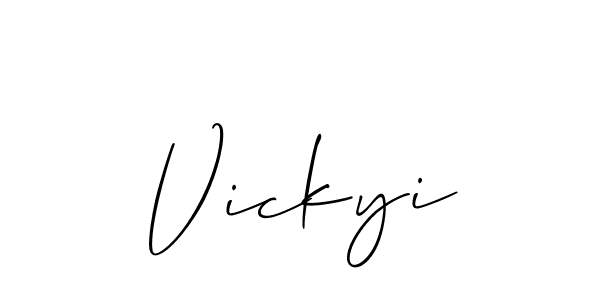 How to Draw Vickyi signature style? Allison_Script is a latest design signature styles for name Vickyi. Vickyi signature style 2 images and pictures png