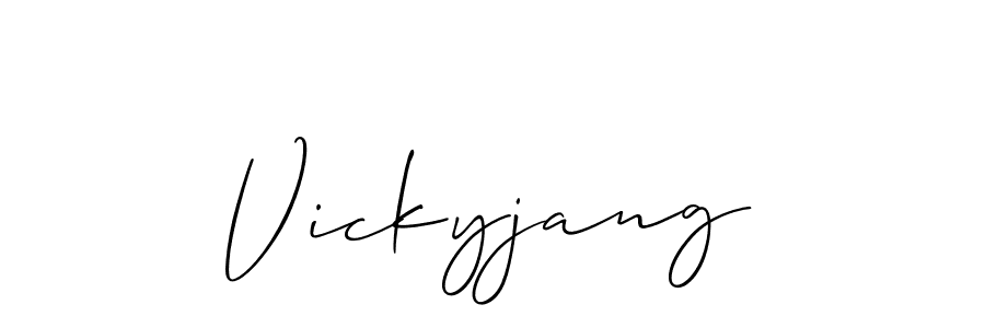 Also You can easily find your signature by using the search form. We will create Vickyjang name handwritten signature images for you free of cost using Allison_Script sign style. Vickyjang signature style 2 images and pictures png