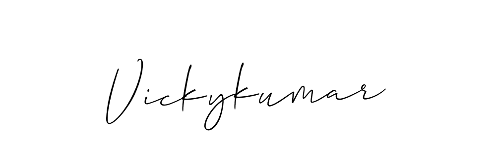 Make a beautiful signature design for name Vickykumar. With this signature (Allison_Script) style, you can create a handwritten signature for free. Vickykumar signature style 2 images and pictures png