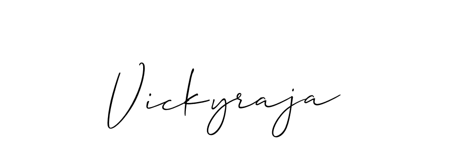 You should practise on your own different ways (Allison_Script) to write your name (Vickyraja) in signature. don't let someone else do it for you. Vickyraja signature style 2 images and pictures png